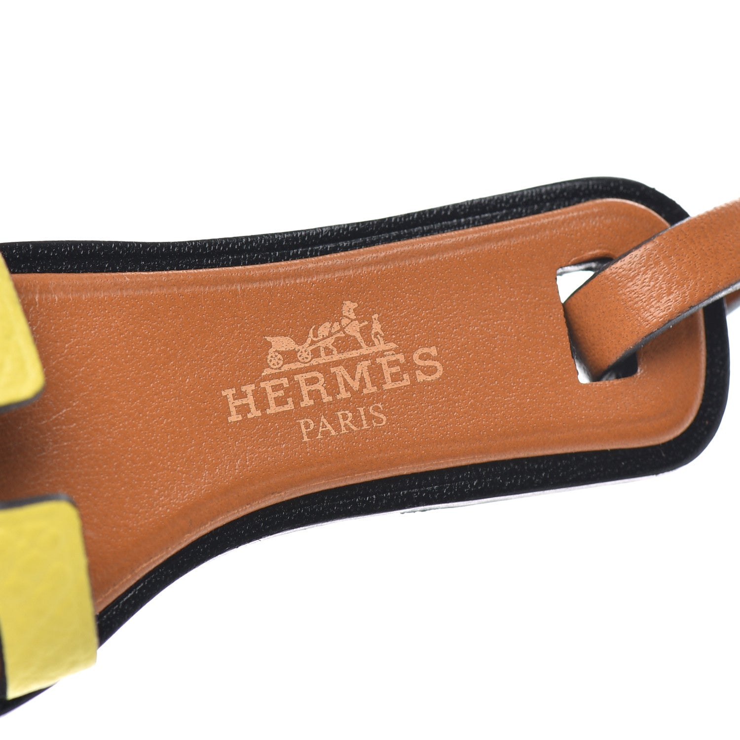 Hermes Epsom Butler Calfskin Hunter Oran Nano Bag Charm Lime 3 of 3
