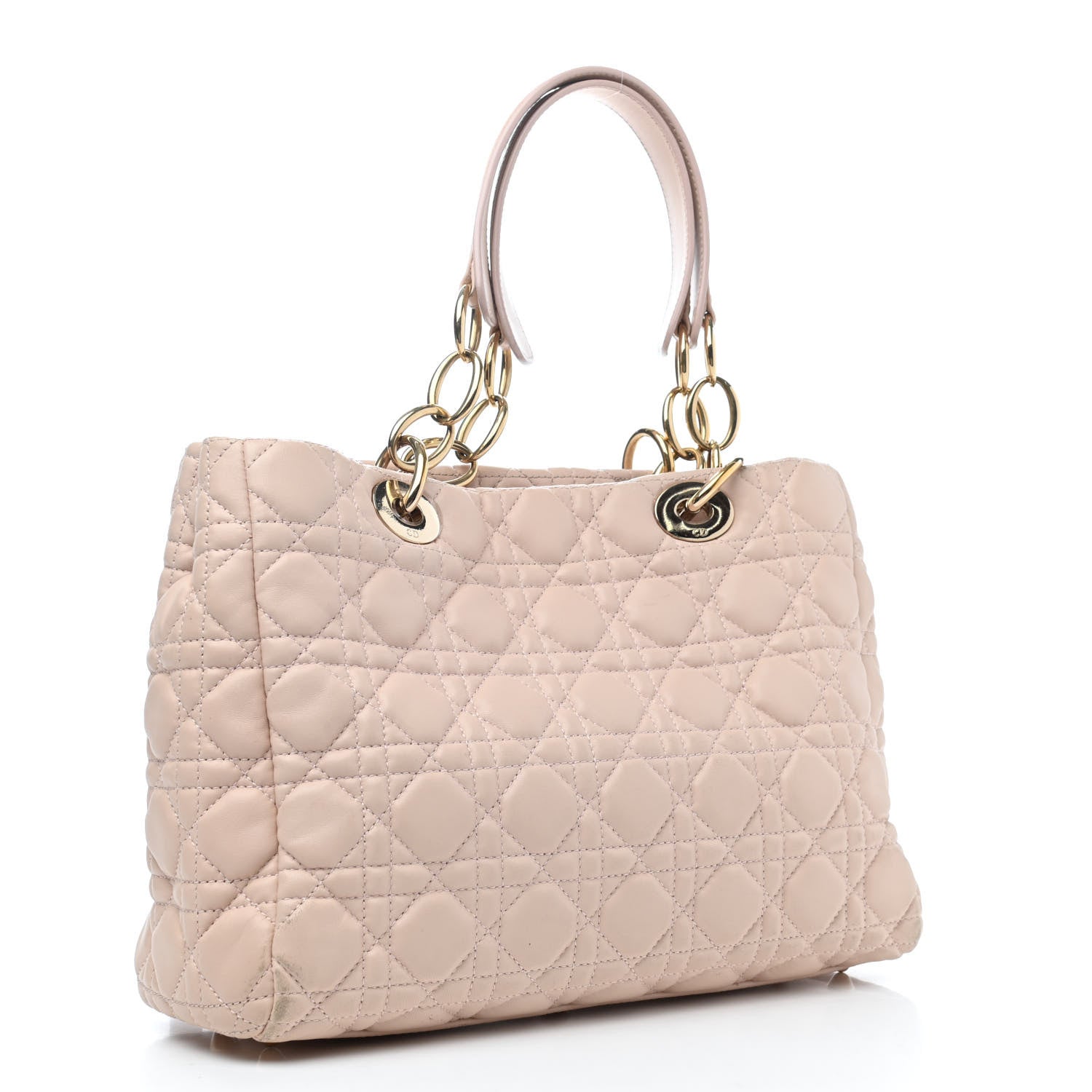 Christian Dior Lambskin Cannage Small Dior Soft Shopping Tote Light Pink 2 of 4