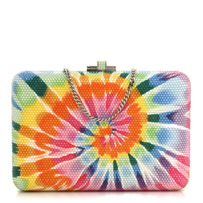 Judith Leiber Swarovski Crystal Slim Slide Jerry Tie Dye Minaudiere Clutch Multicolor 1 of 10