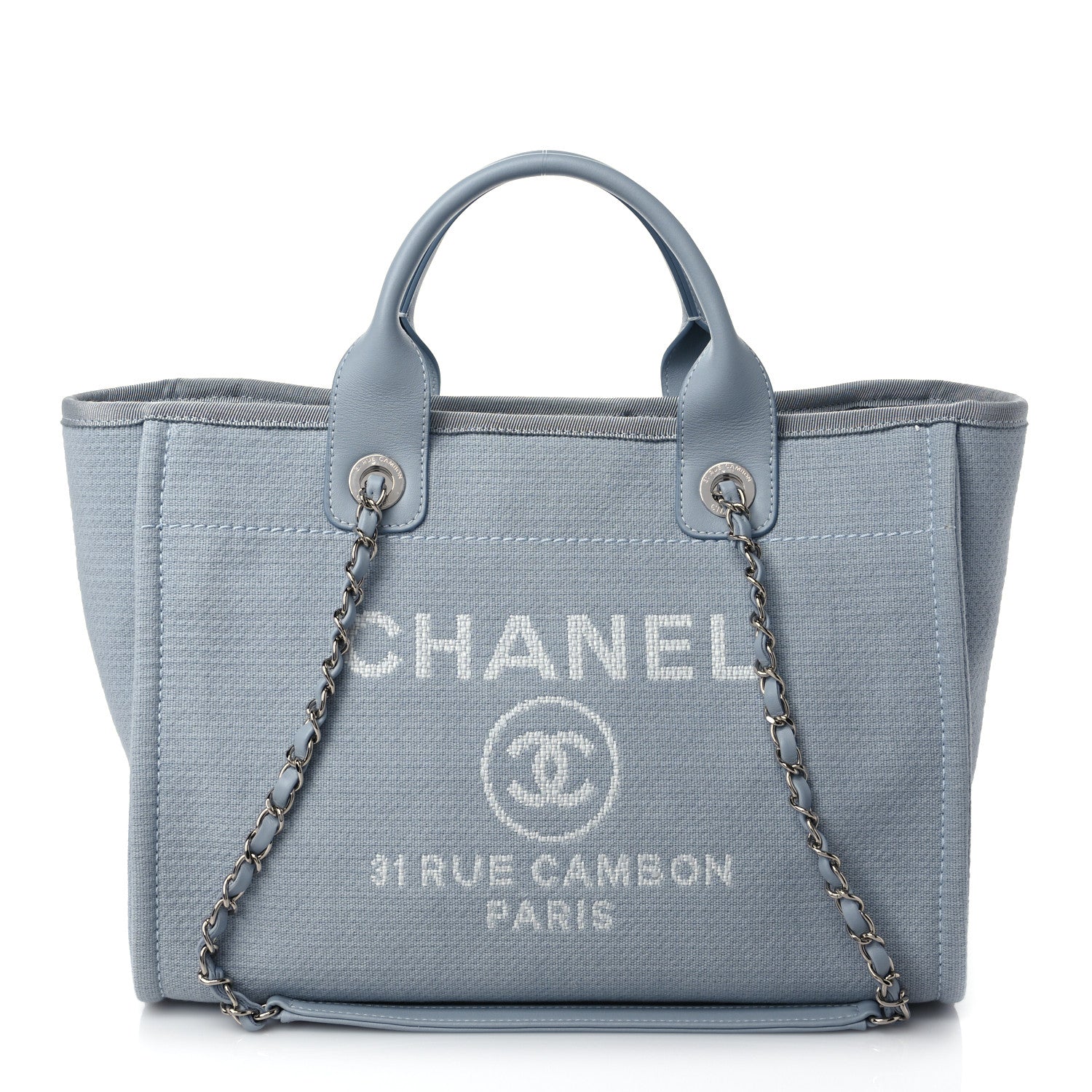 Chanel Mixed Fibers Small Deauville Tote Grey 1 of 11