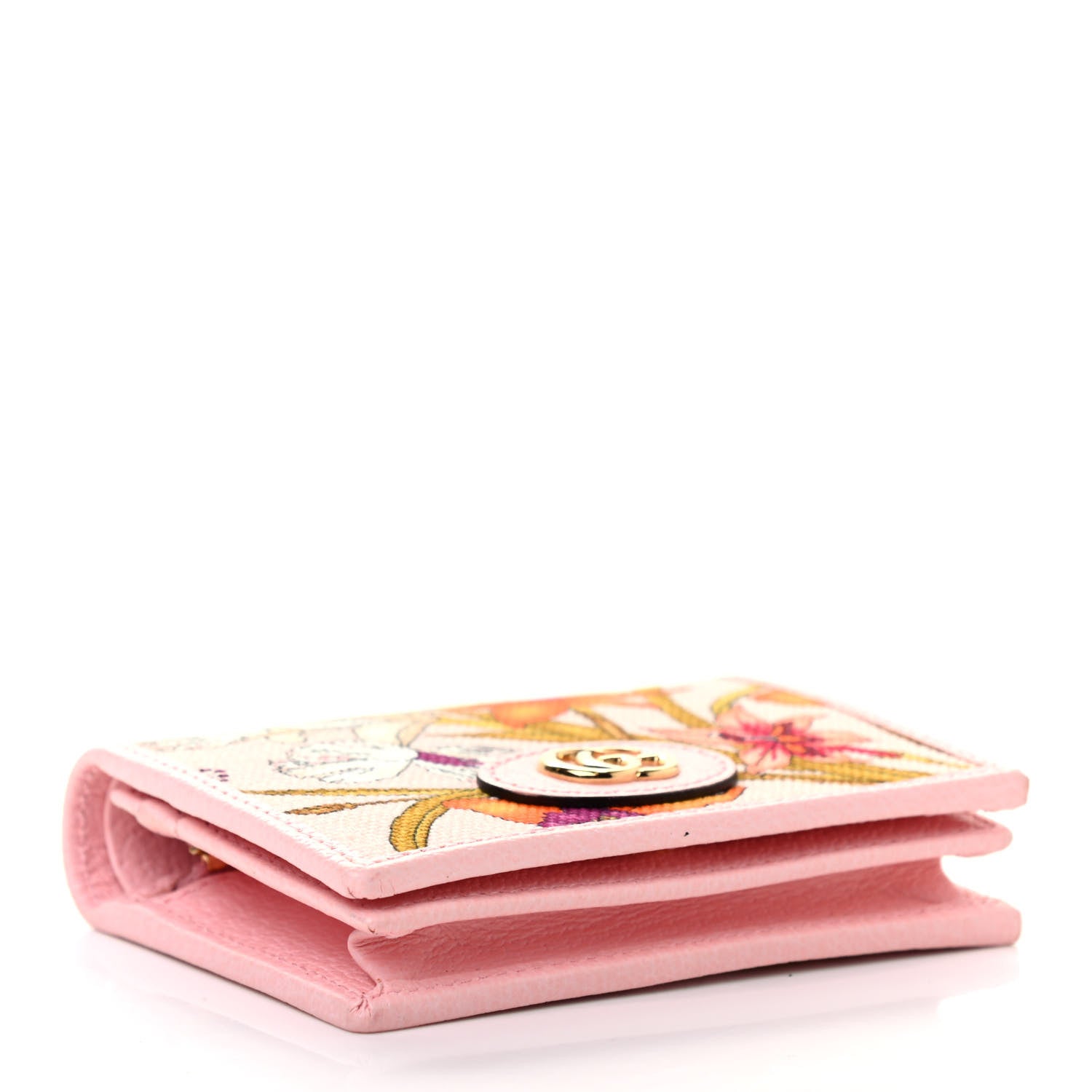 Gucci Canvas Flora Card Case Wallet Pink 4 of 7