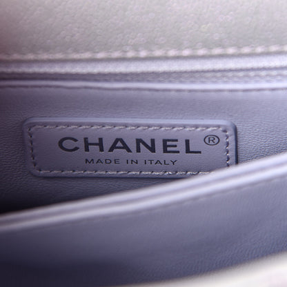 Chanel Iridescent Caviar Quilted Mini Coco Handle Flap Purple 5 of 8