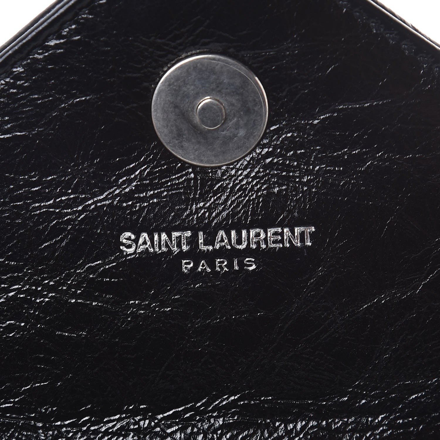 Saint Laurent Calfskin Matelassé Monogram Classic Baby Punk Chain Bag Black 6 of 7