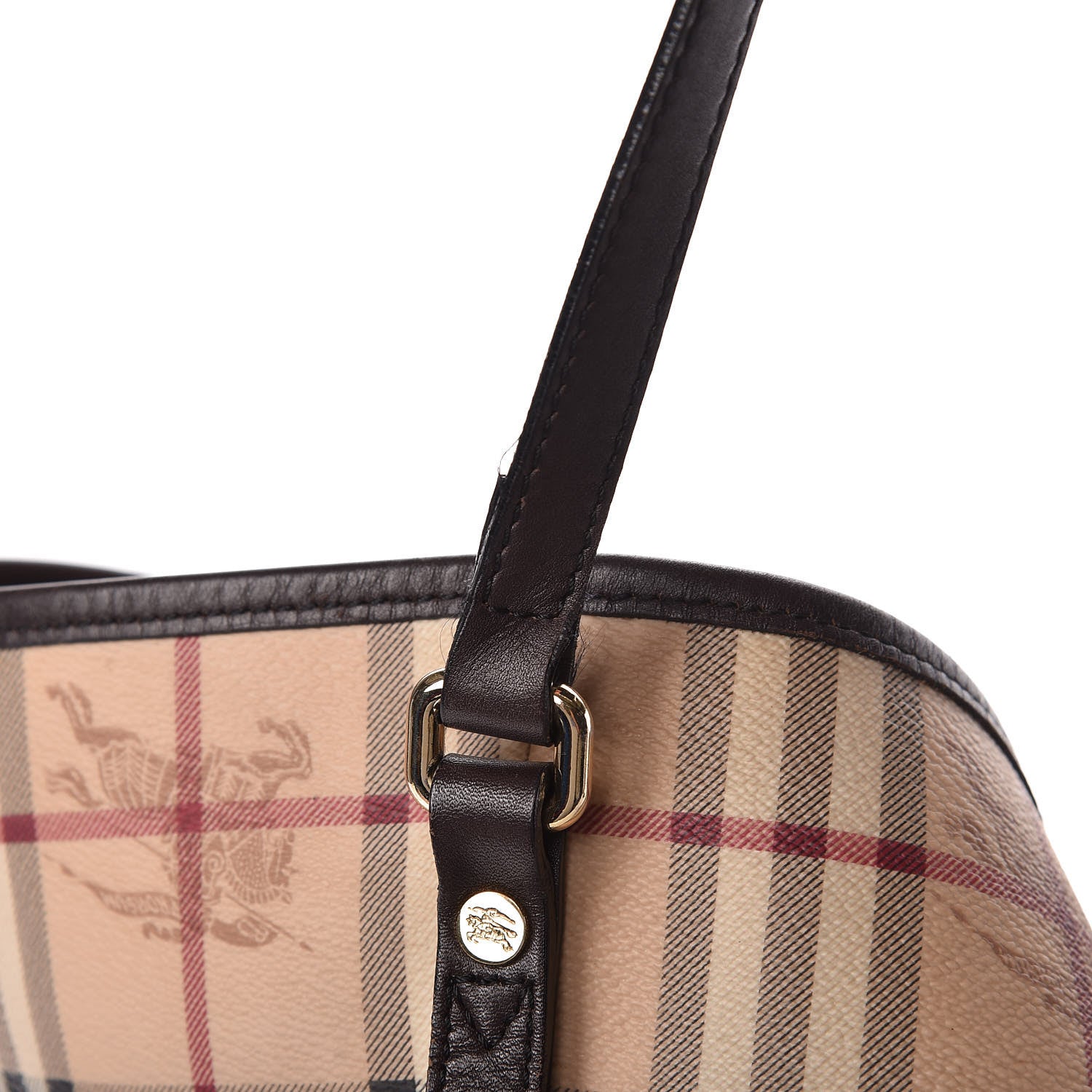 Burberry Haymarket Check Large Canterbury Tote Chocolate 11 of 13