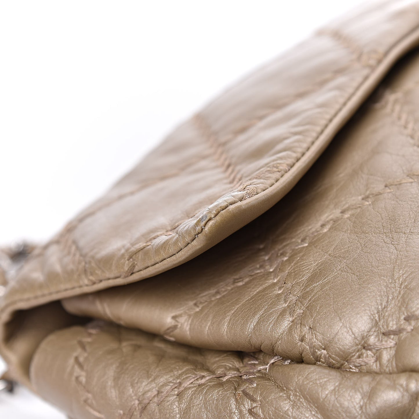 Calfskin Ultimate Stitch Flap Gold