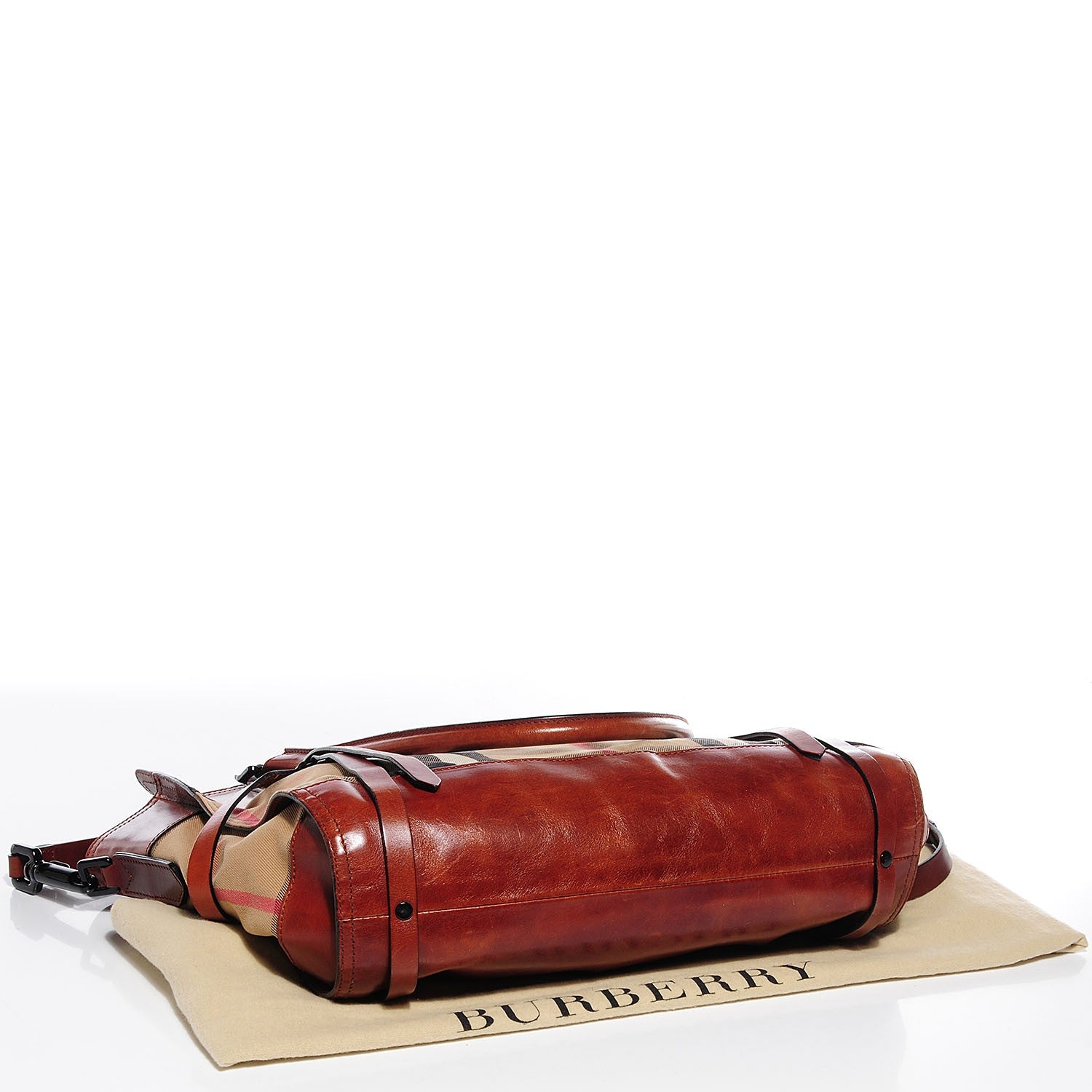 Burberry Bridle Calfskin House Check Tote 4 of 8