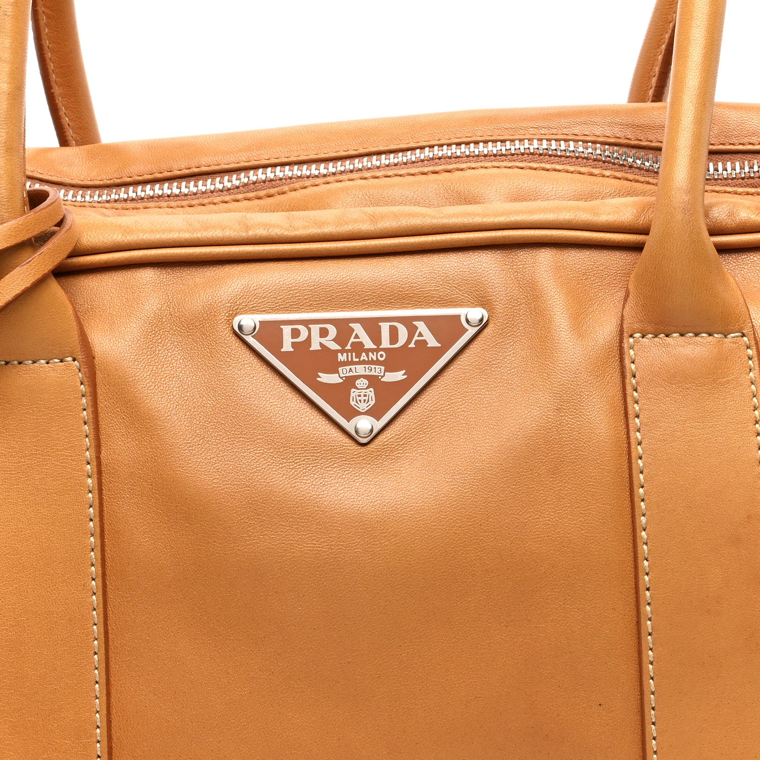 Prada Nappa Hydra Shoulder Bag Cognac 7 of 12