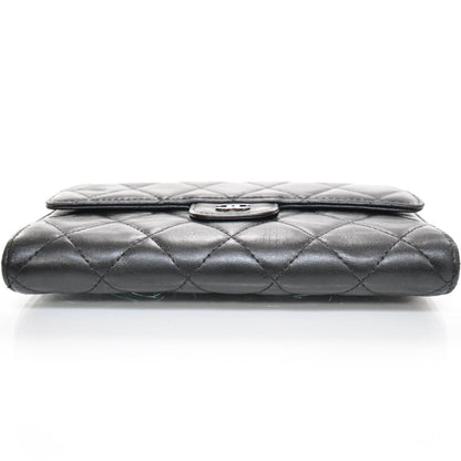 Chanel Lambskin Quilted Large Flap Wallet Black 4 of 10