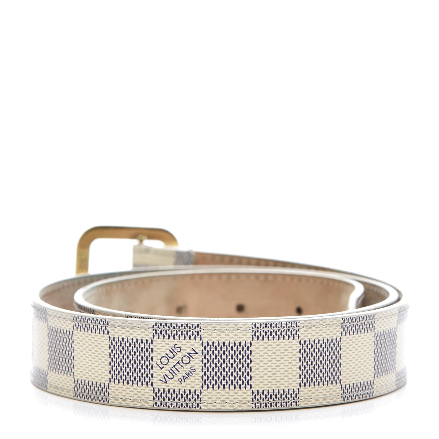 Louis Vuitton Damier Azur 30mm Tresor Belt 85 34 2 of 10