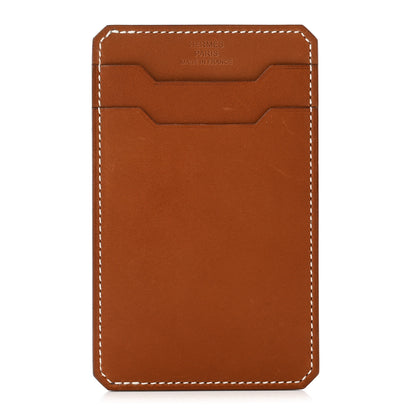 Hermes Natural Barenia City 3CC Card Holder Fauve 1 of 7