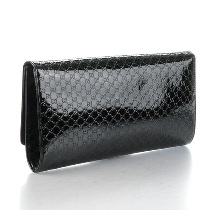 Gucci Patent Microguccissima Medium Broadway Evening Clutch Black 3 of 7