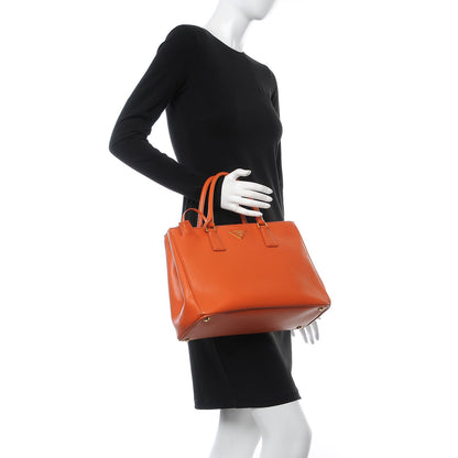 Prada Saffiano Medium Galleria Double Zip Tote Papaya 2 of 14