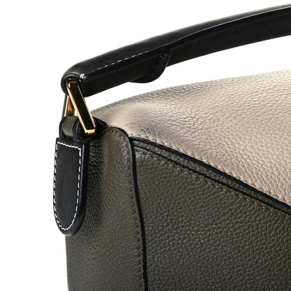 Loewe Grained Calfskin Medium Puzzle Bag Oat Khaki Green 5 of 7