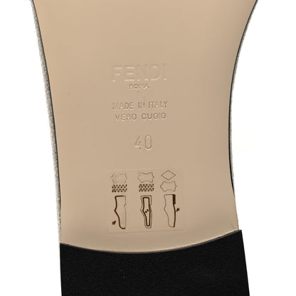 Fendi Vitello Canvas Signature Flat Slide Sandals 40 Cuoio Grezzo 7 of 8