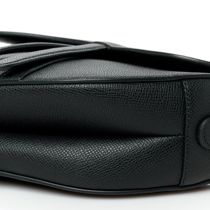 Christian Dior Grained Calfskin Saddle Bag With Strap Black 9 of 9