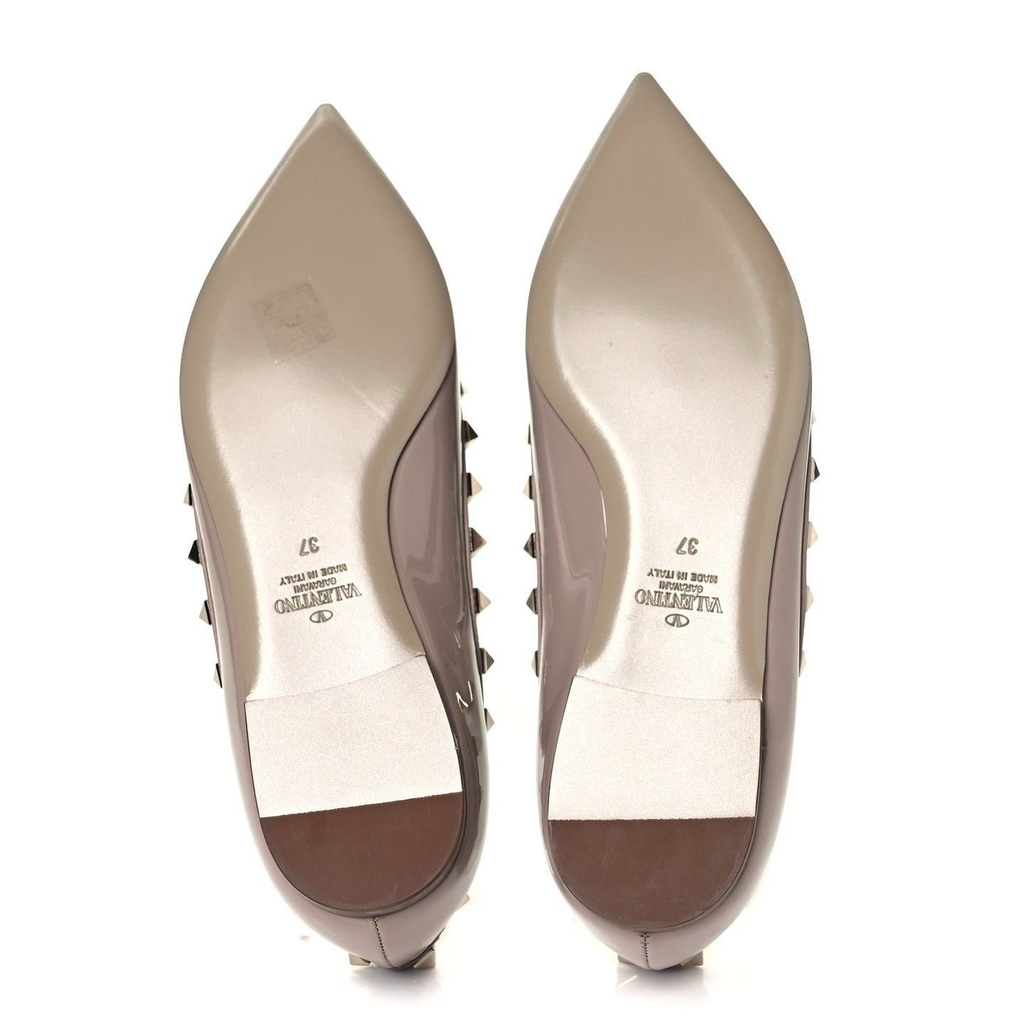 Patent Rockstud Ballerina Flats 37 Poudre