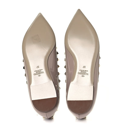 Valentino Garavani Patent Rockstud Ballerina Flats 37 Poudre 5 of 9