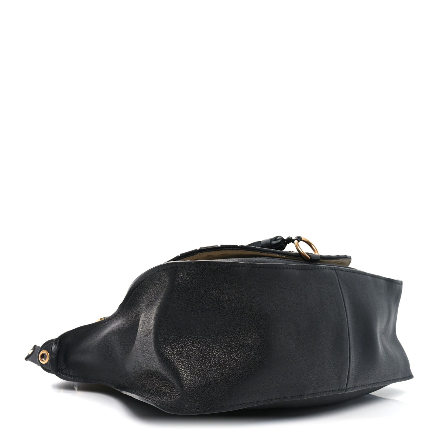 Calfskin Studded Medium Marcie Satchel Black