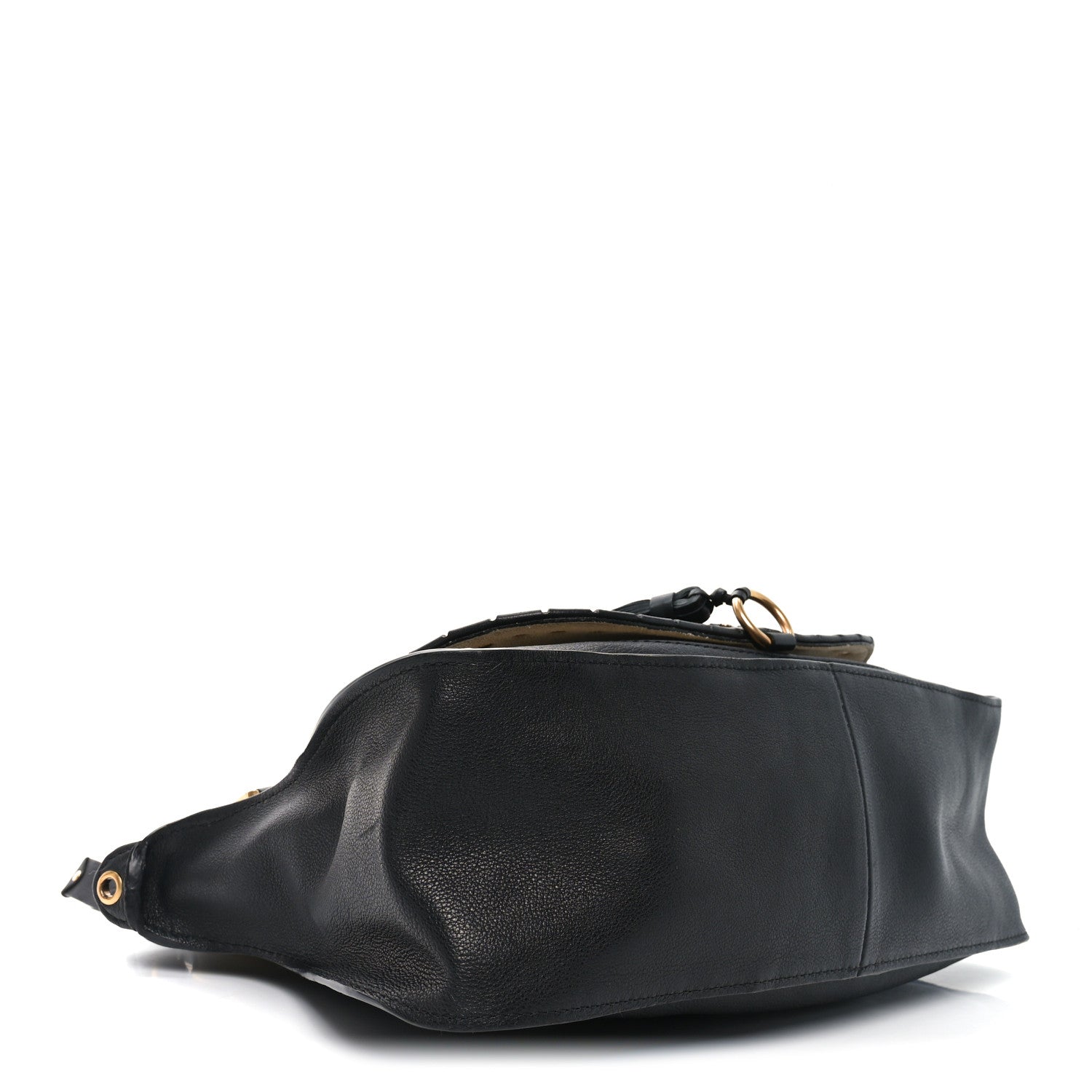Chloe Calfskin Studded Medium Marcie Satchel Black 4 of 10