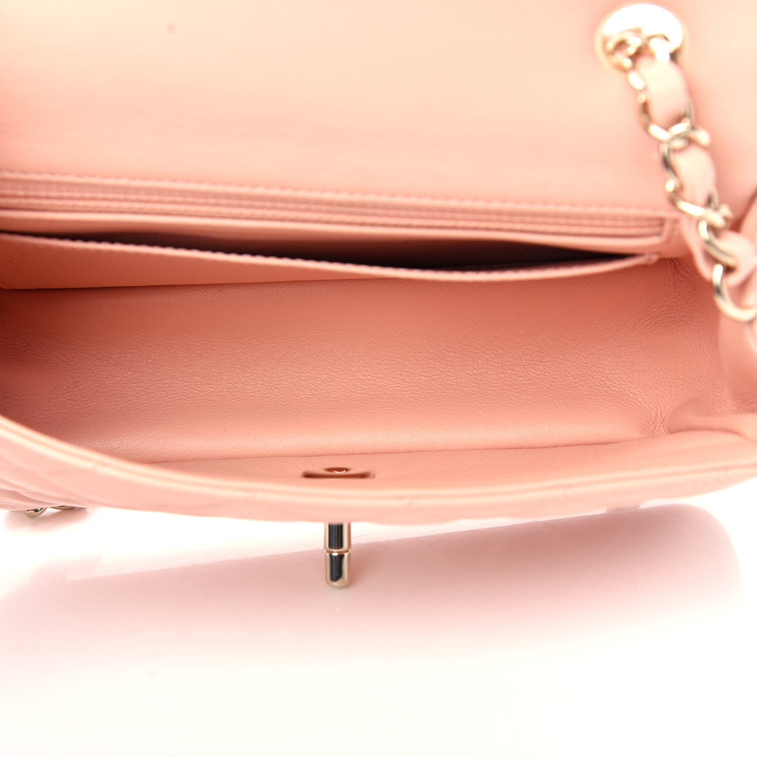 Chanel Lambskin Quilted Mini Rectangular Flap Light Pink 5 of 11