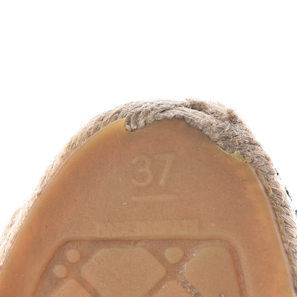 Chanel Tweed Velvet CC Espadrilles 37 Grey Black 9 of 15