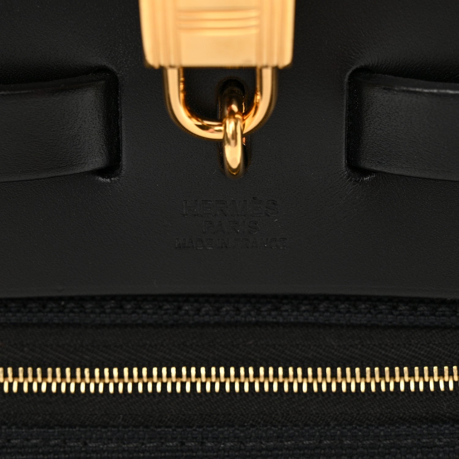 Hermes Vache Hunter Toile Quadrille Viking Herbag Zip Retourne 31 PM Ecru Black 7 of 11