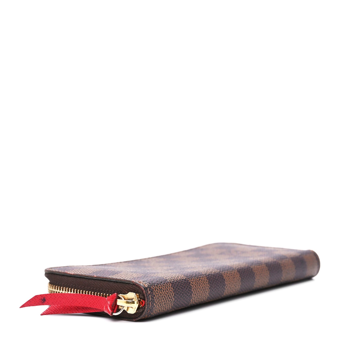 Damier Ebene Clemence Wallet Cherry