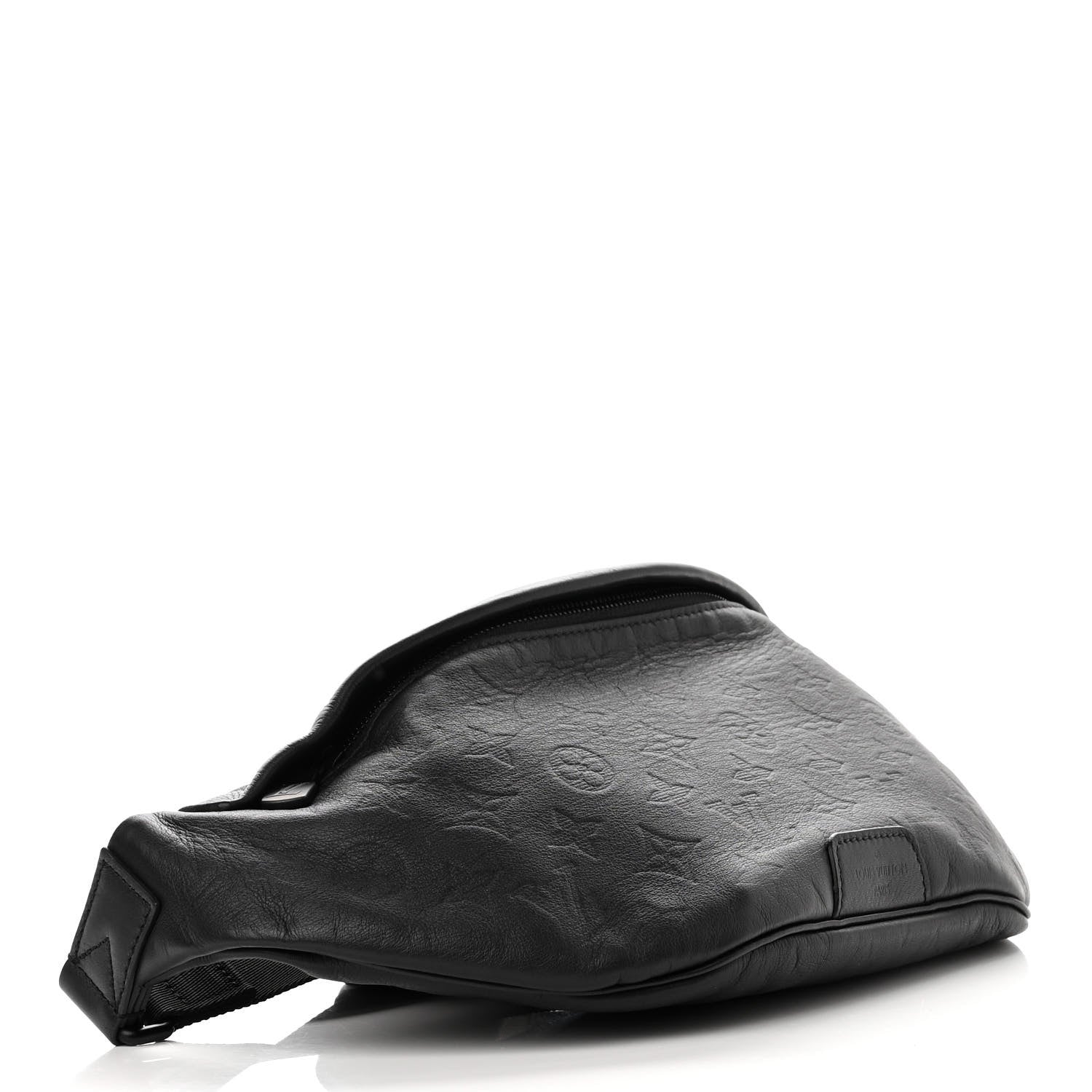 Louis Vuitton Calfskin Monogram Shadow Discovery Bumbag Black 3 of 7