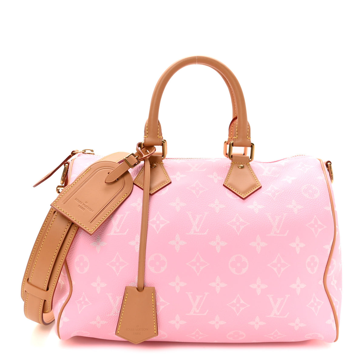 Calfskin Monogram Speedy P9 Bandouliere 30 Candy