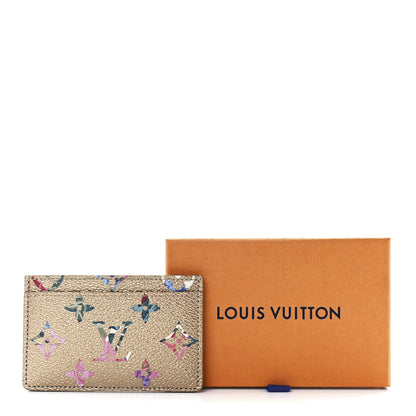 Louis Vuitton Metallic Monogram LV Garden Card Holder Gold 11 of 11