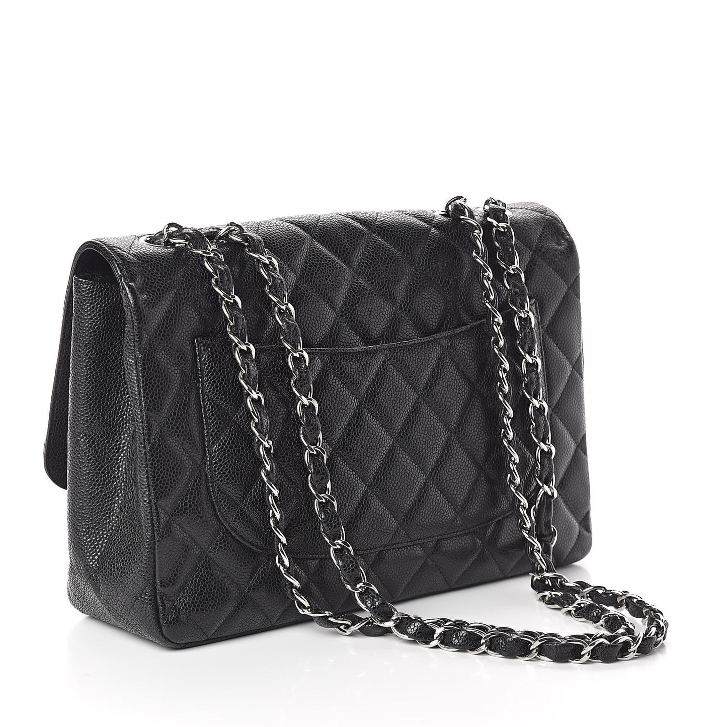 Caviar Quilted Jumbo Single Flap Black