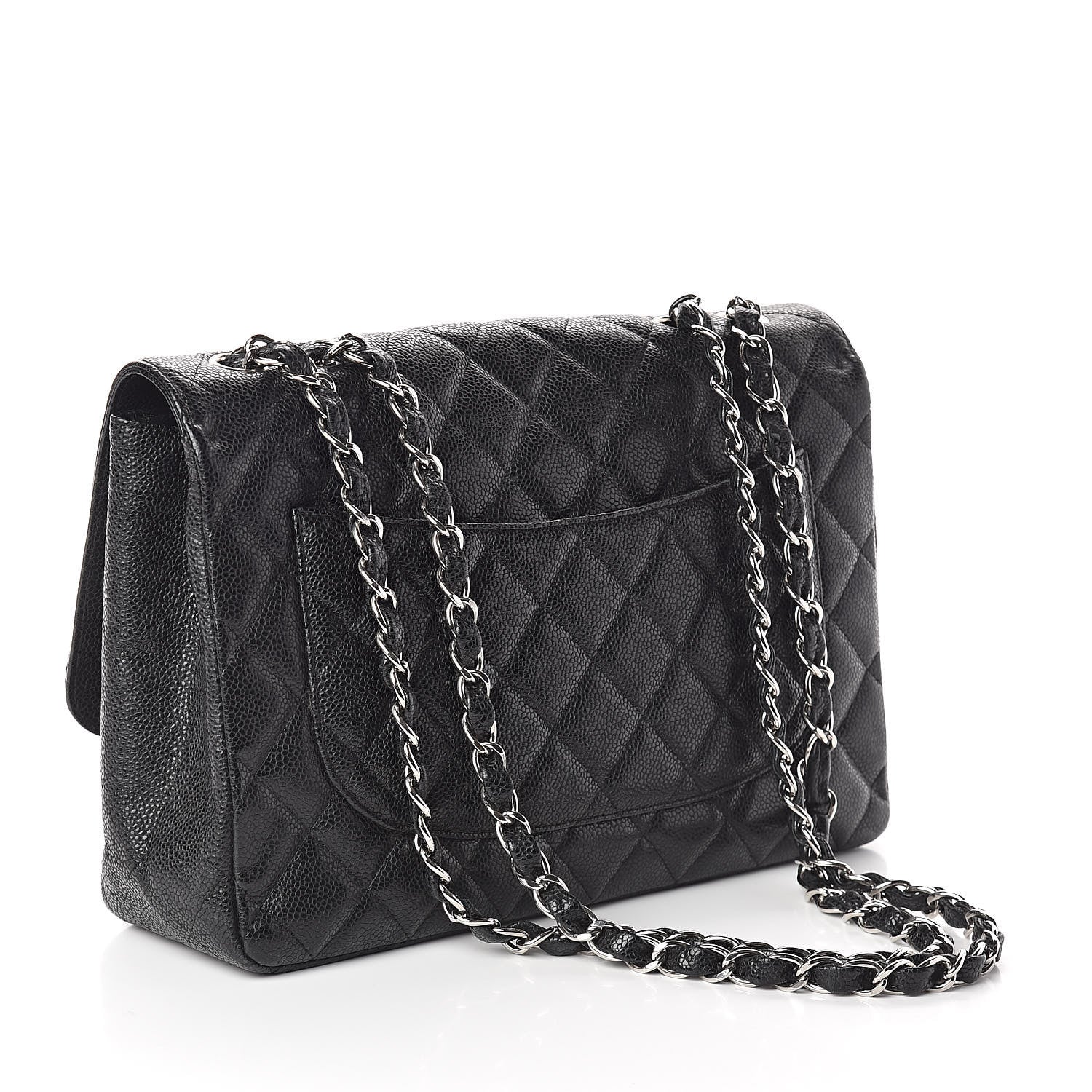 Chanel Caviar Quilted Jumbo Single Flap Black 3 of 10