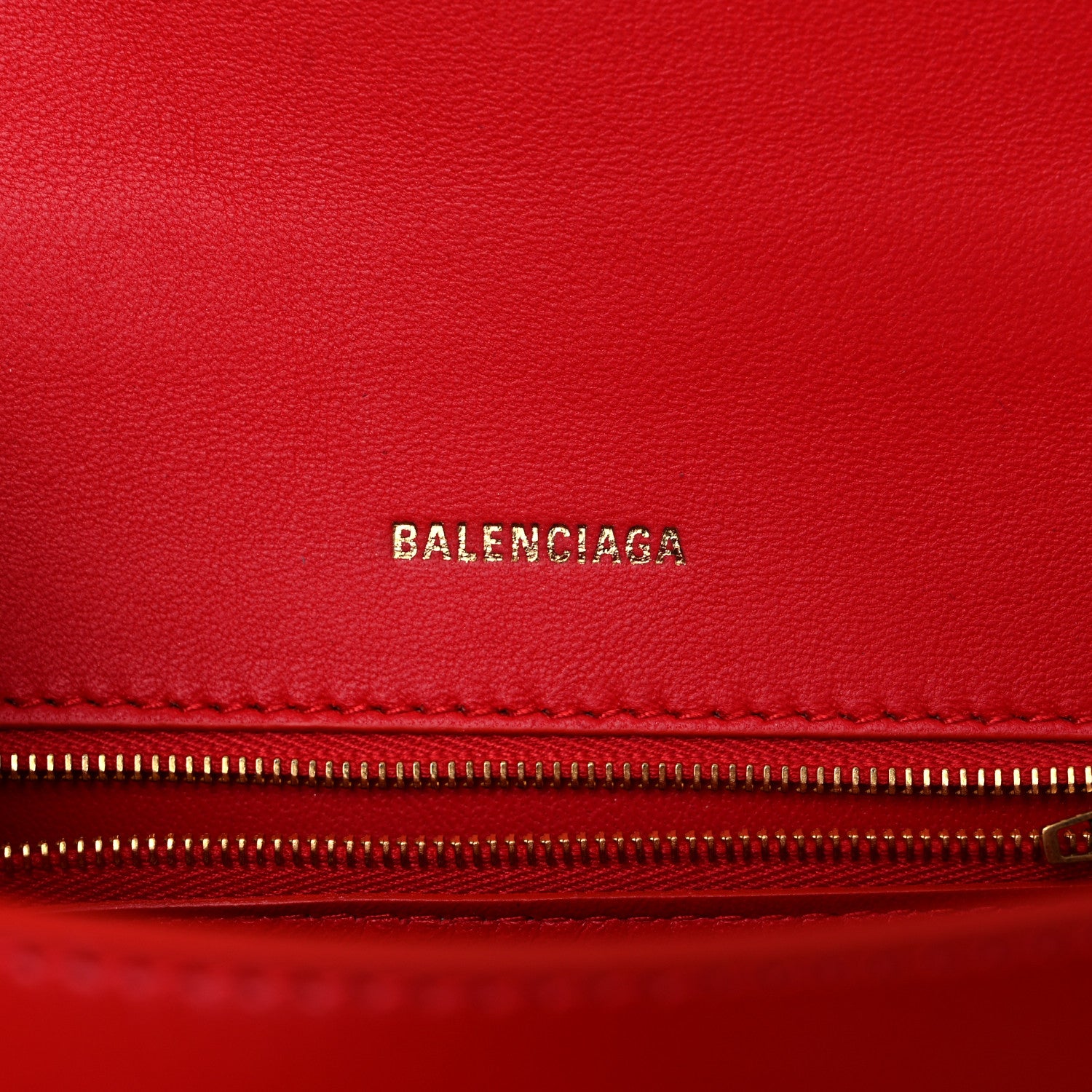 Balenciaga Shiny Box Calfskin Small Hourglass Top Handle Bag Bright Red 10 of 17