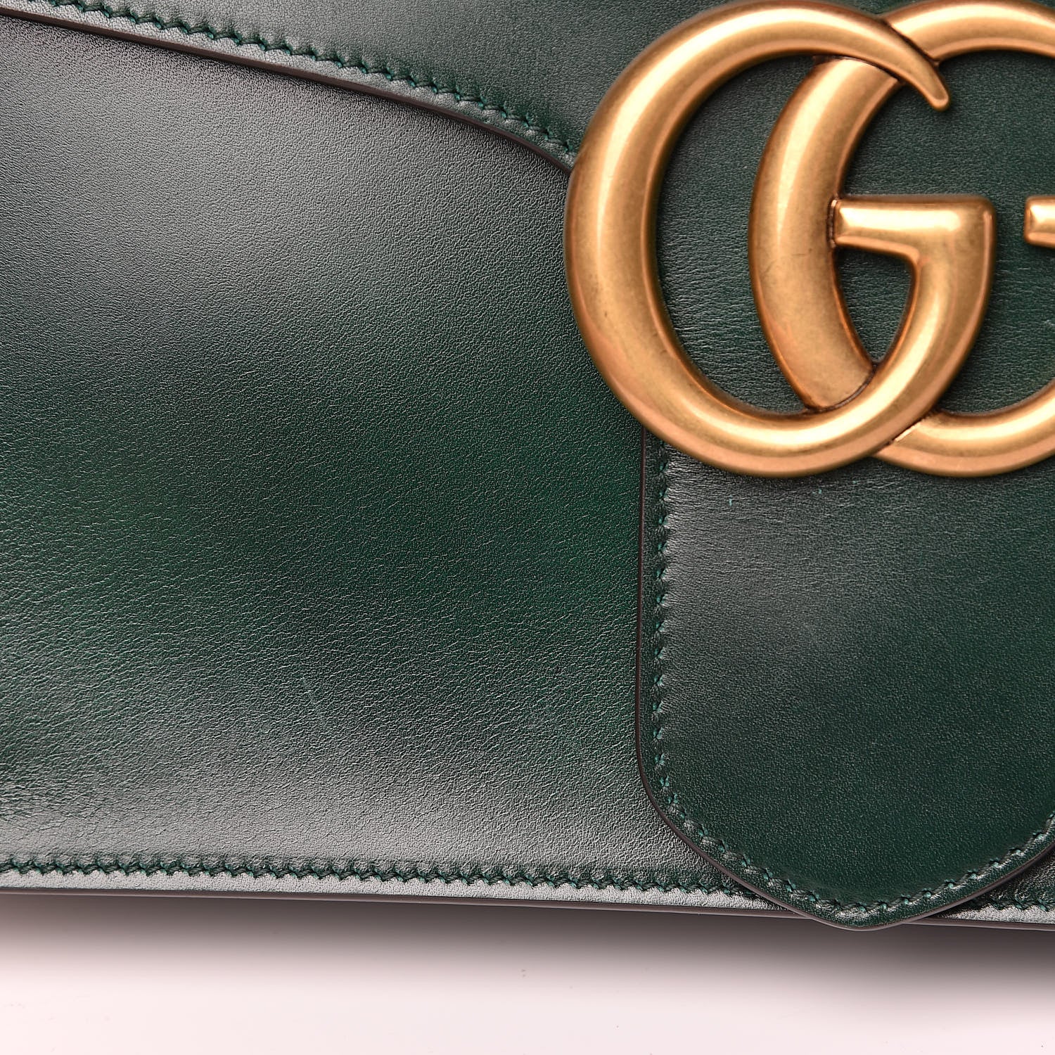 Gucci Tuscany Lux Calfskin Web GG Marmont Shoulder Bag Verde 13 of 15