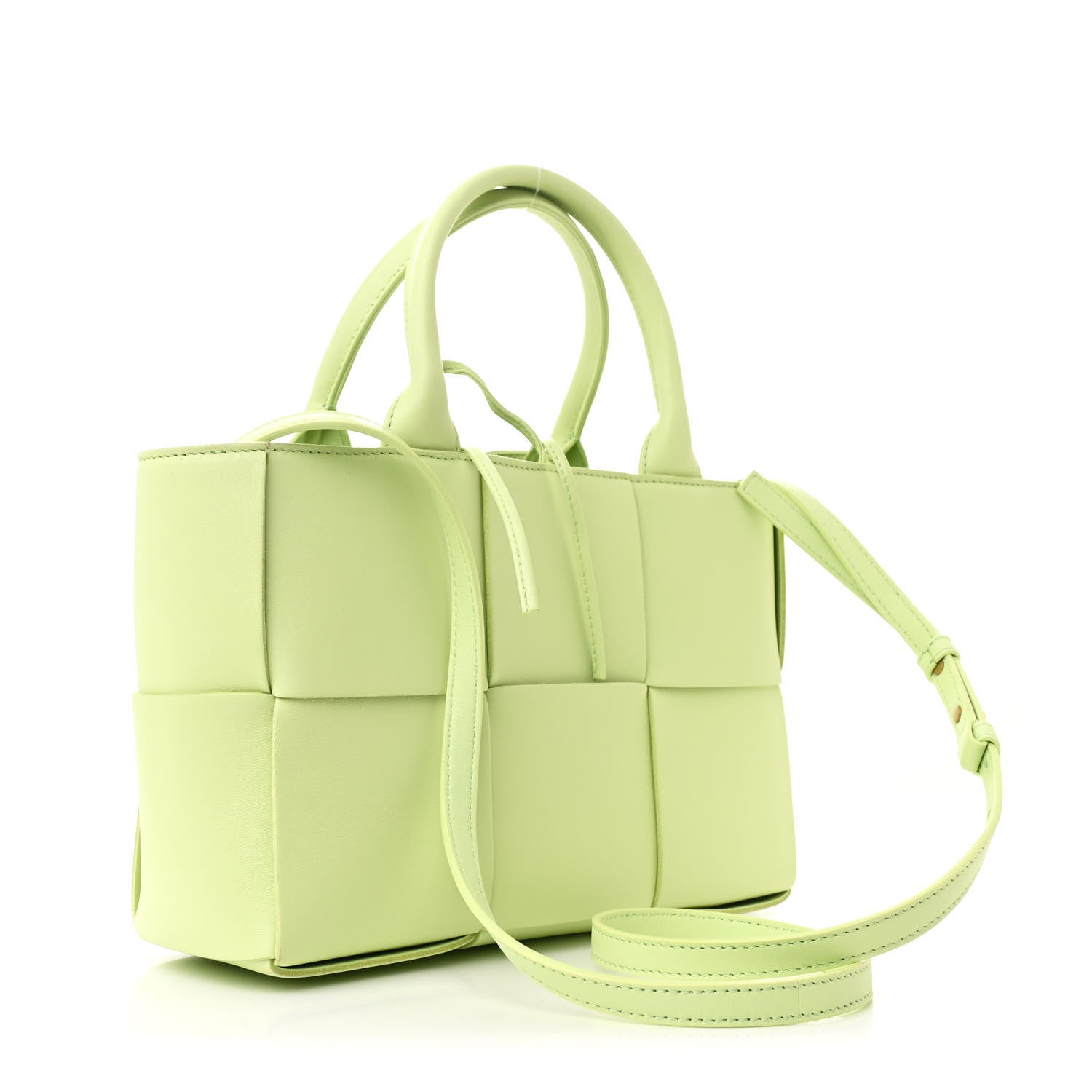 Bottega Veneta Grained Calfskin Maxi Intrecciato Mini Arco Tote Fennel 4 of 12