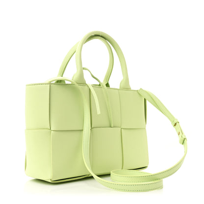 Bottega Veneta Grained Calfskin Maxi Intrecciato Mini Arco Tote Fennel 4 of 12