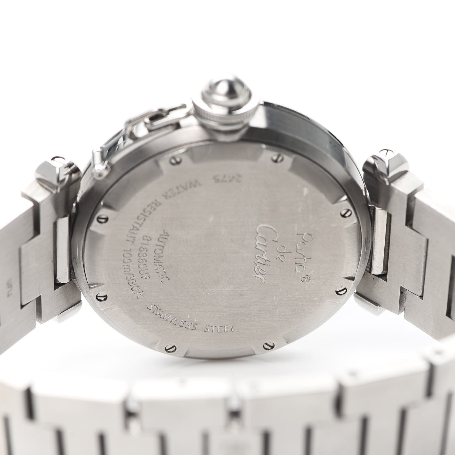 Cartier Stainless Steel 35mm Pasha C Big Date Automatic Watch Pink 4 of 5