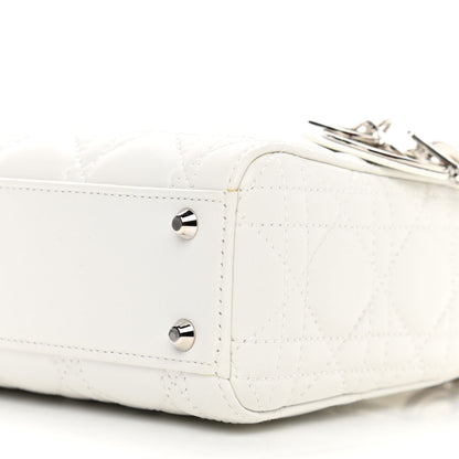 Christian Dior Lambskin Cannage Mini Lady Dior White 10 of 14