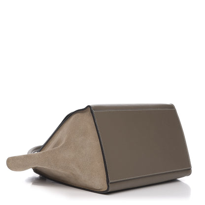 Celine Drummed Calfskin Suede Small Trapeze Souris 3 of 9