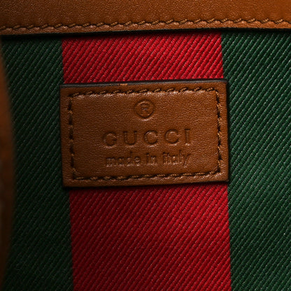 Gucci GG Supreme Monogram Emblem Large Tote Bag Beige Dark Brown 6 of 9