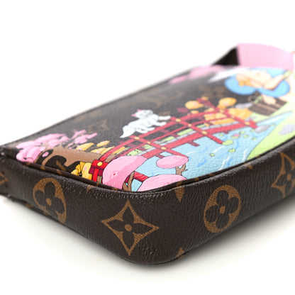 Louis Vuitton Monogram 2021 Christmas Animation Japanese Garden Mini Pochette Accessories Wisteria Pink 8 of 10