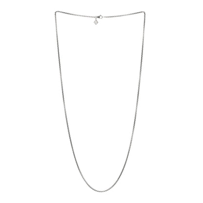 David Yurman Sterling Silver 14K White Gold 2.7mm Box Chain Necklace 32" 2 of 3