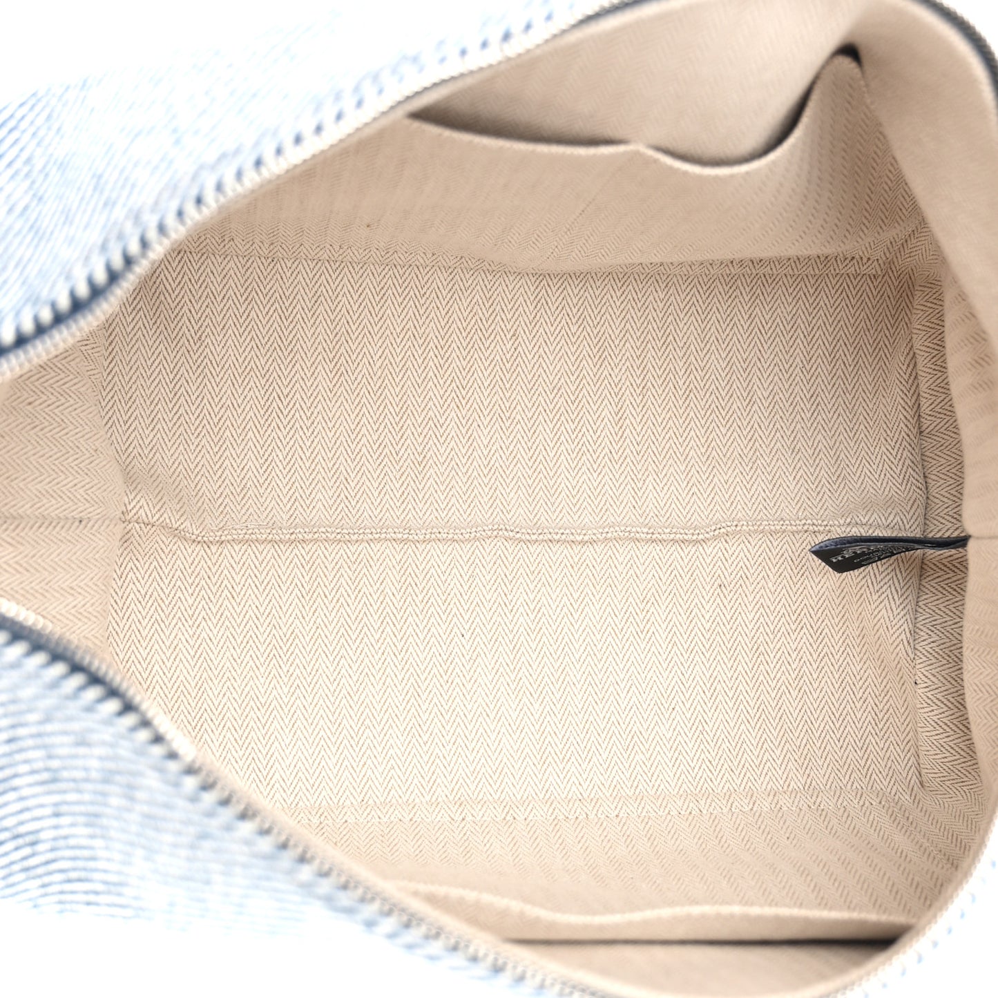 Wool Large Bride-A-Brac H Natte Pouch Bleu Abysse