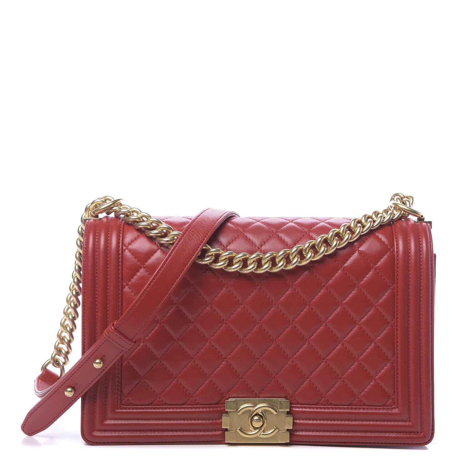 Chanel Lambskin Quilted New Medium Boy Flap Red 1 of 14