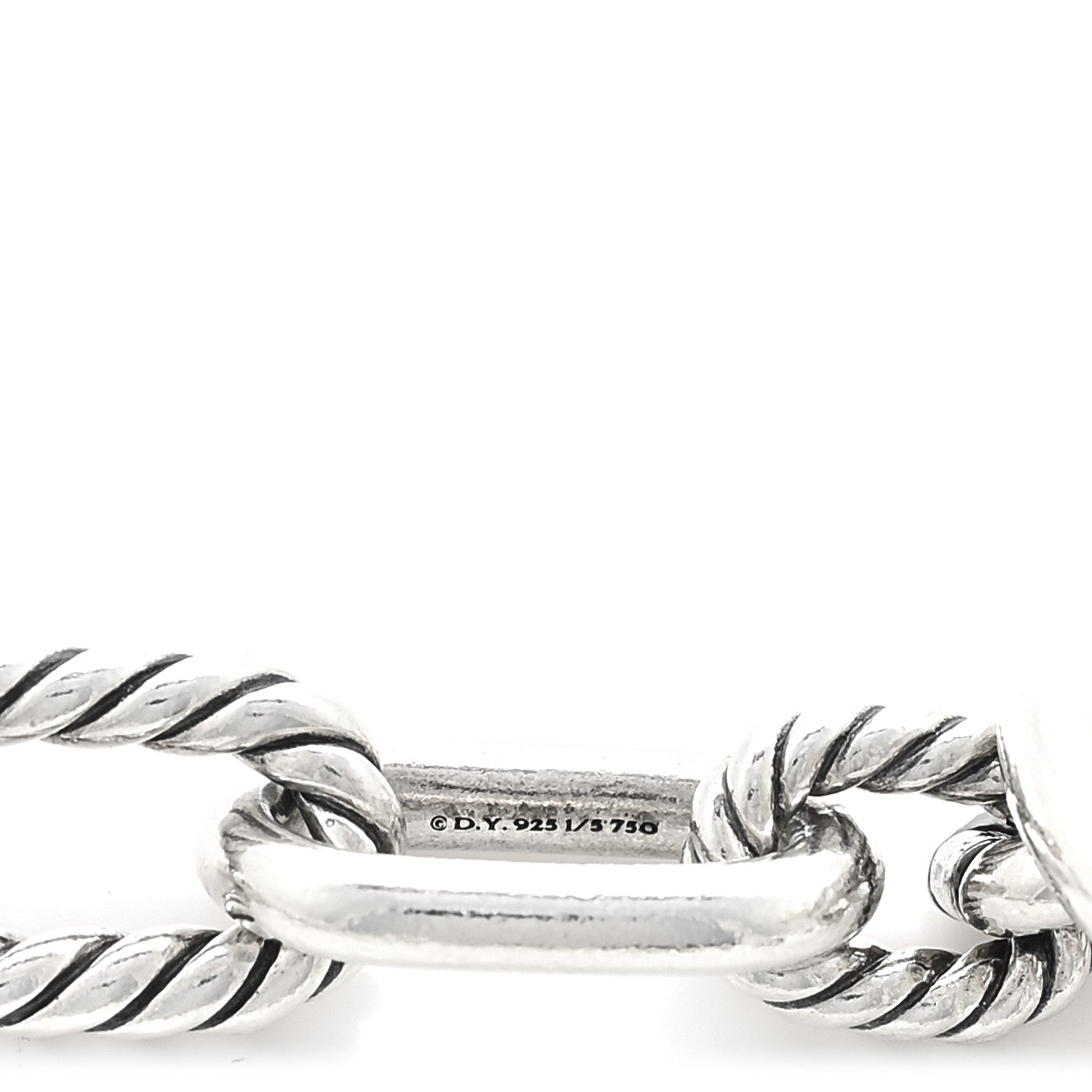 David Yurman Sterling Silver 18K Yellow Gold 8.5mm Madison Chain Toggle Necklace 5 of 6
