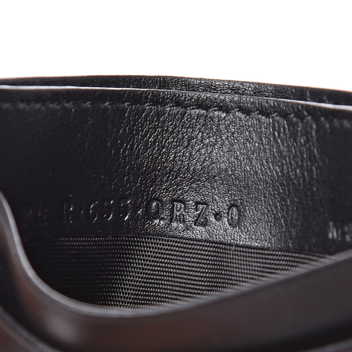 Calfskin Go Logo Card Holder Black