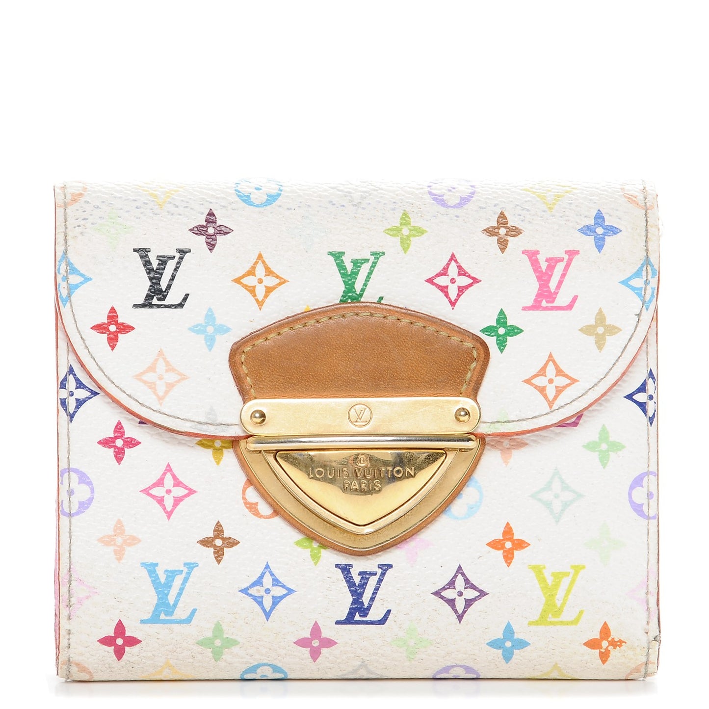 Monogram Multicolor Joey Wallet White Litchi
