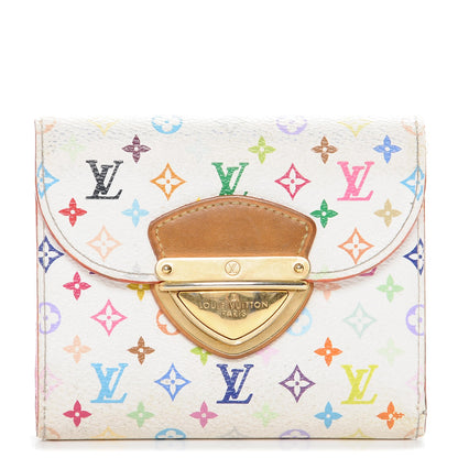 Louis Vuitton Monogram Multicolor Joey Wallet White Litchi 1 of 7