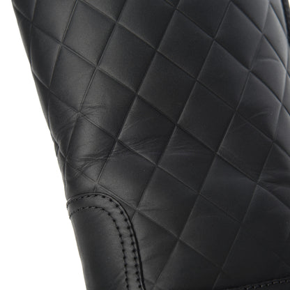 Chanel Oily Calfskin Quilted High Boots 37.5 Black 11 of 18