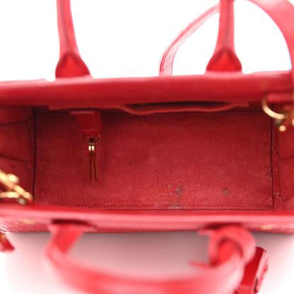 Saint Laurent Calfskin Crocodile Embossed Nano Sac De Jour Red 5 of 11